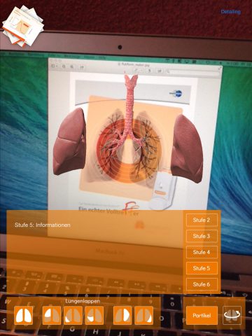 Augmented-reality app Lung