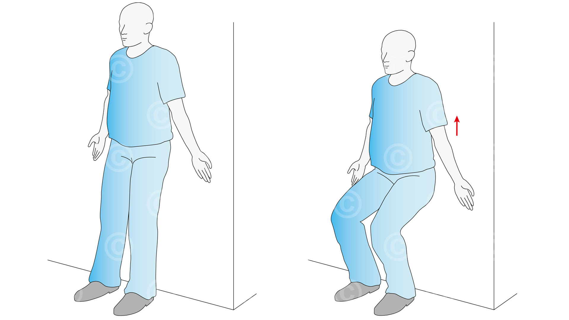 COPD exercise - wall sliding