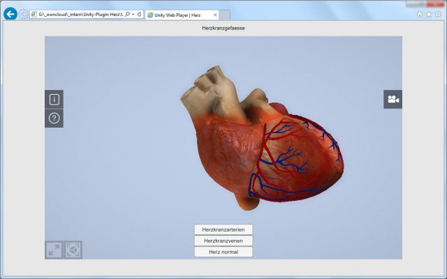 Interactive heart with Unity3D