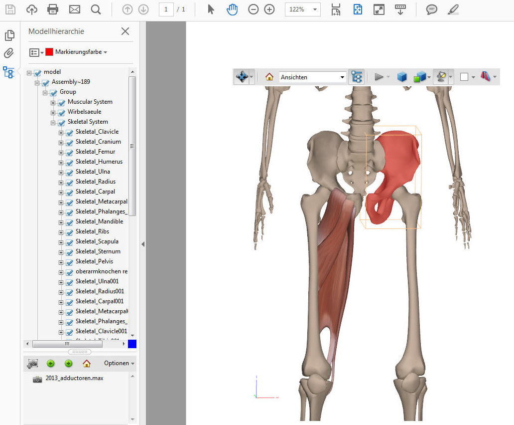 3D PDF Adduktoren 3D PDF adduktoren med
