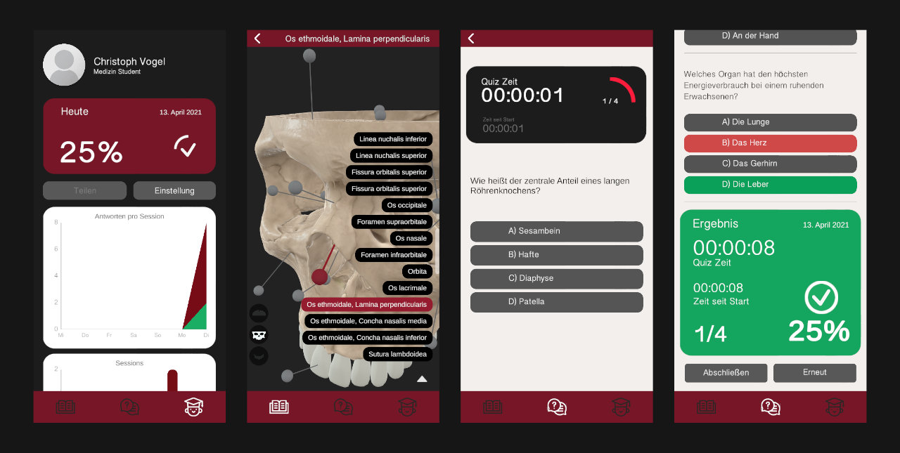 anatomy app screens
