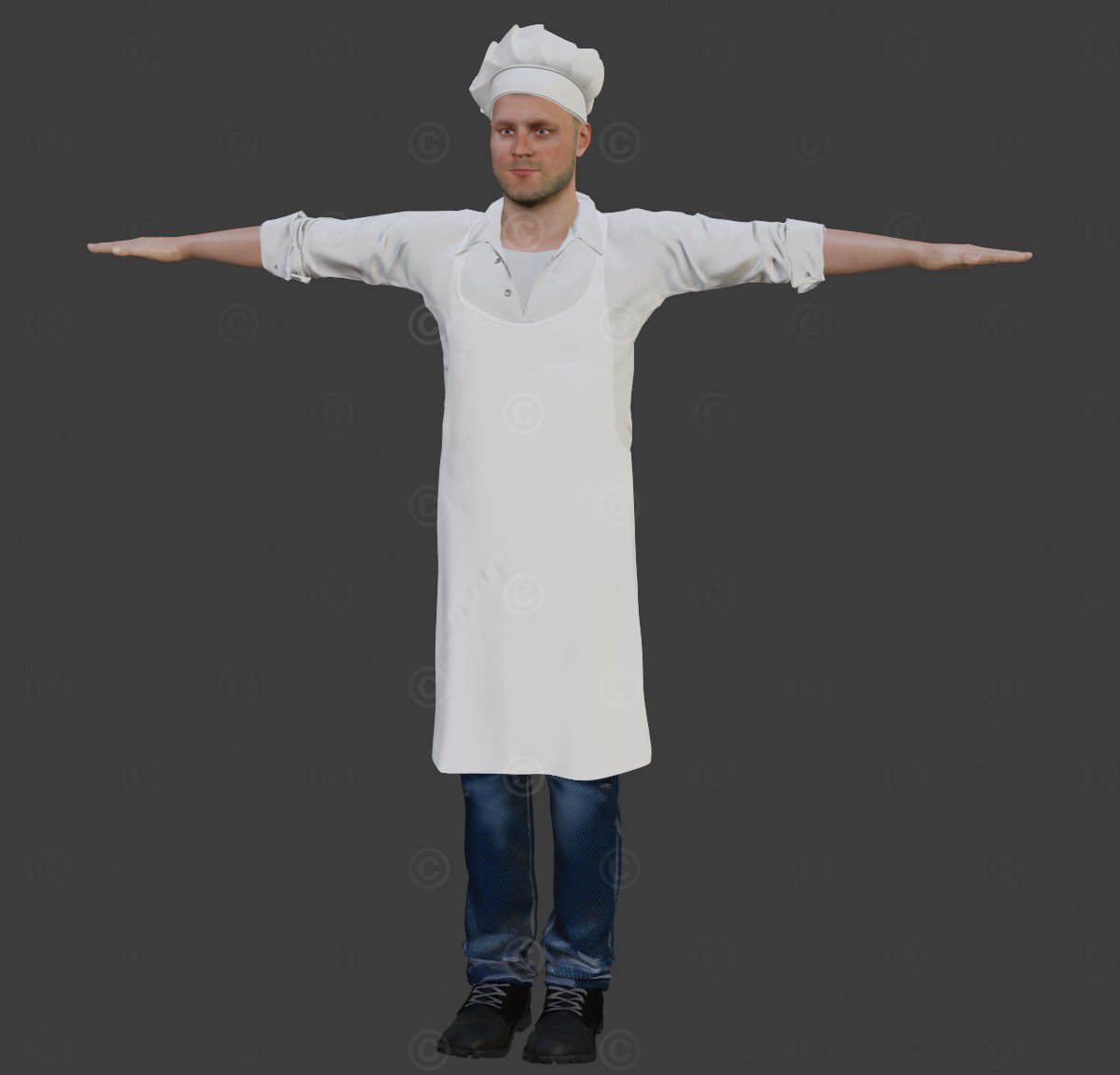 T-Pose männliche Figur motioncapturing iOS
