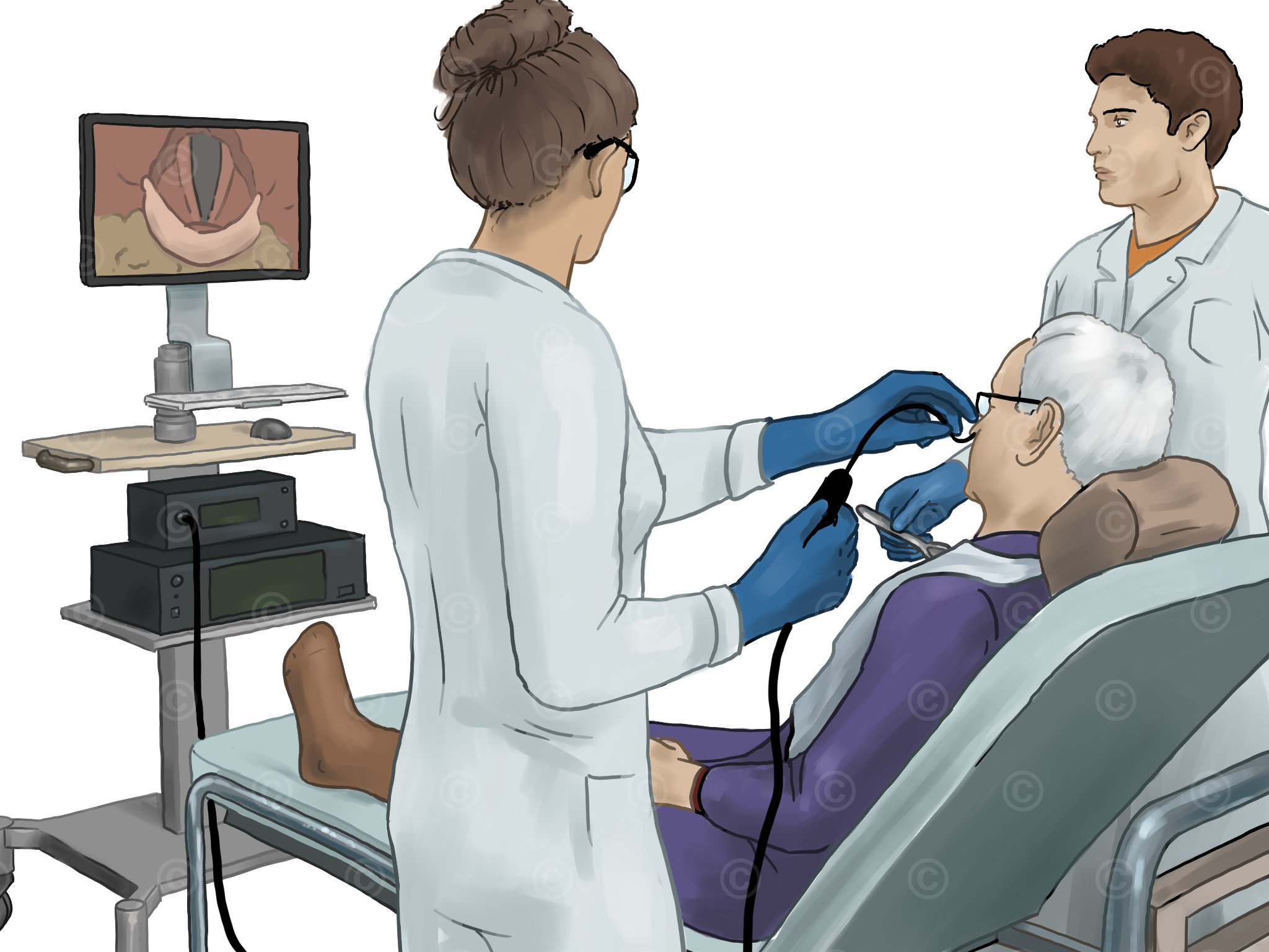 Examination positions dysphagia