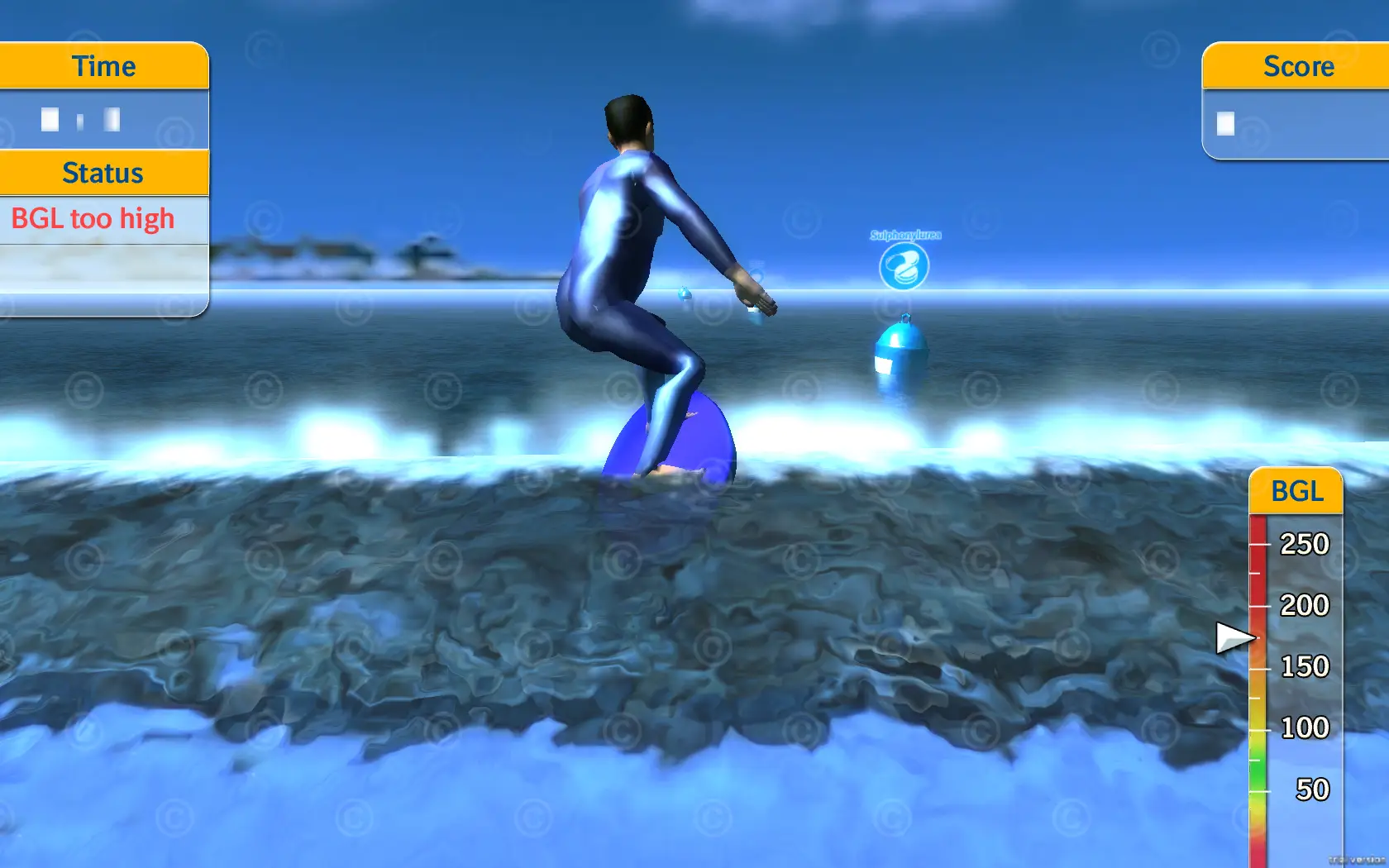 Screenshot Serious game - Surfer