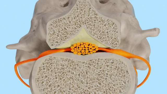 Narrowed spinal canal - pain